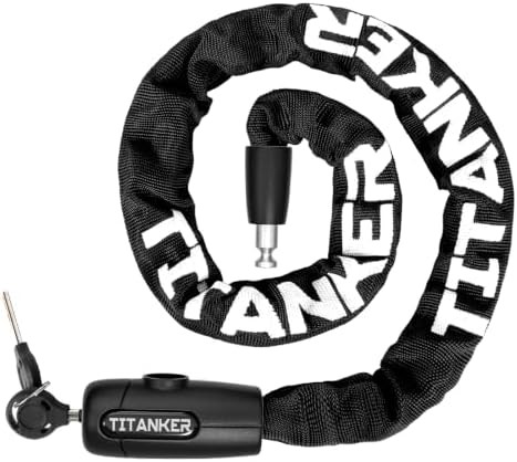 Black 8mm thick security chain lock