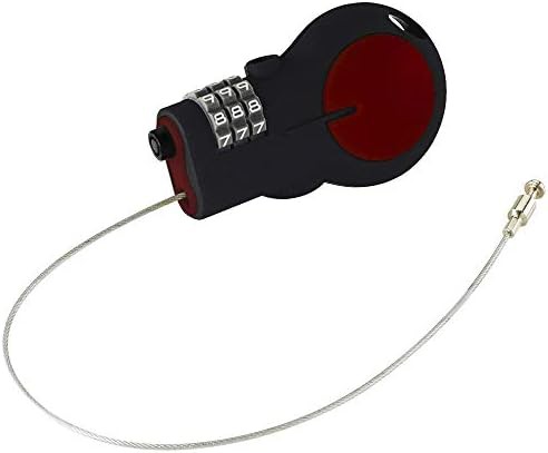 Red retractable cable luggage and bike lock