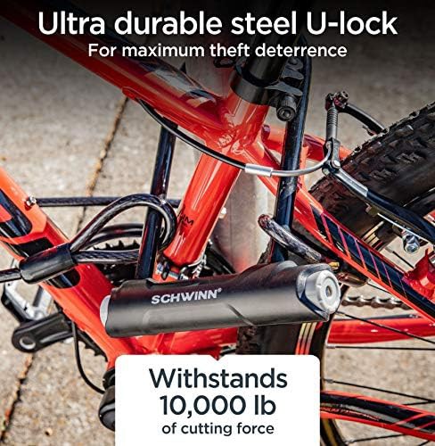 Steel U-lock with four foot extension cable — photo 5