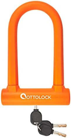 Orange Sidekick Compact Keyed U-Lock