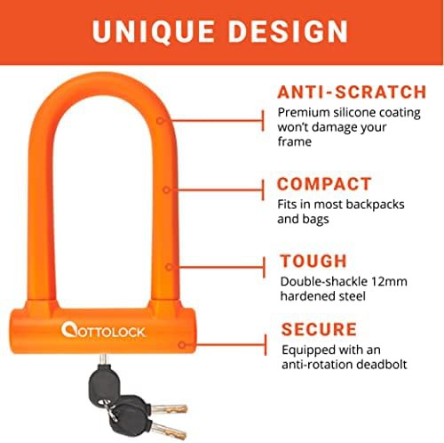 Orange Sidekick Compact Keyed U-Lock — photo 5