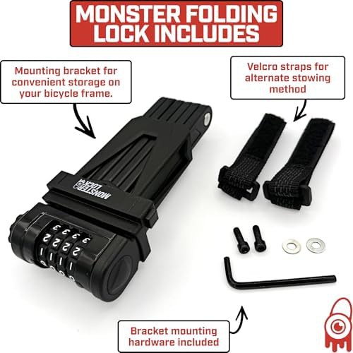 Heavy duty hardened steel folding bike lock — photo 4