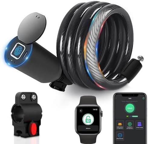 Five foot fingerprint lock for e-bikes