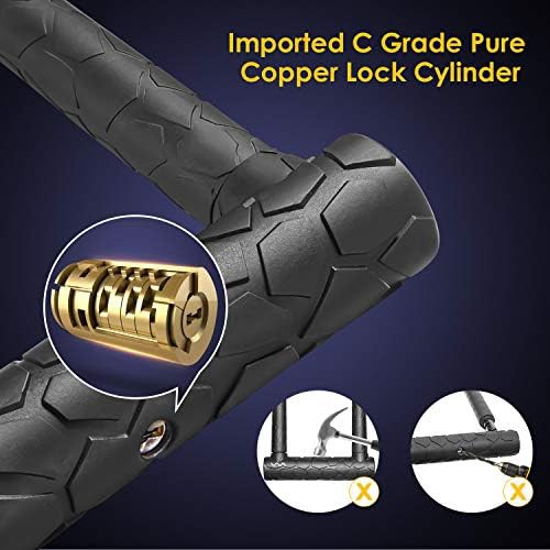 Heavy Duty Keyed U Lock with Security Cable — photo 4