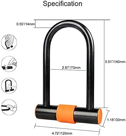 Heavy duty U-lock with steel extension cable — photo 4