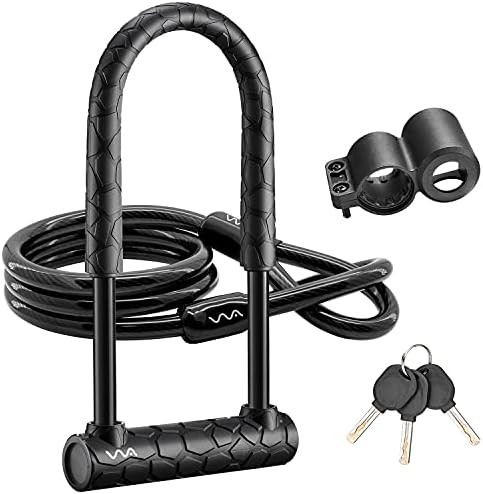 Long Shackle Keyed U Lock with Cable