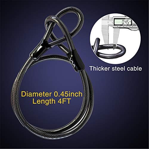 Long Shackle Keyed U Lock with Cable — photo 4