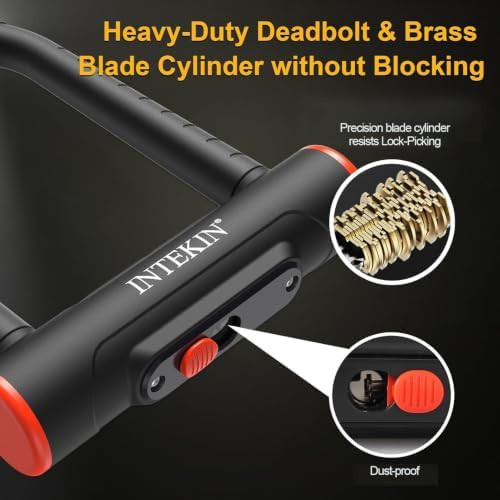 Heavy duty u-lock with security cable and bracket — photo 3