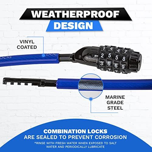 Coiled resettable combination bike cable lock five feet — photo 4