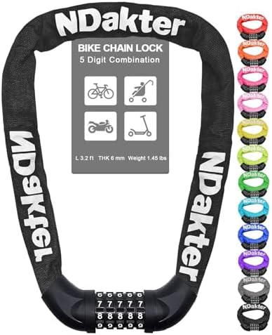 Heavy duty four foot combination chain lock