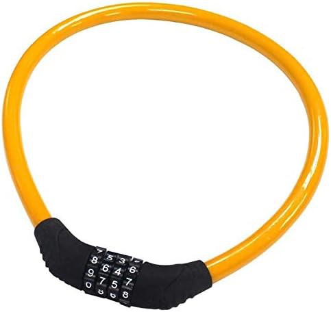 Orange combination cable lock for gates and bikes