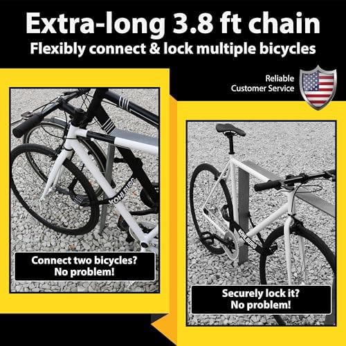 Extra Long Combination Chain Bike Lock — photo 3