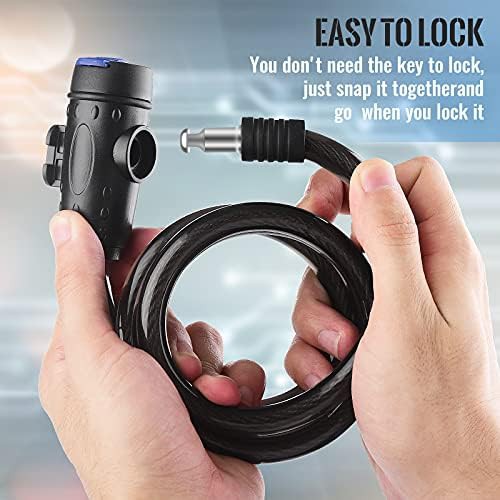 Keyed cable lock with mounting bracket 4 ft — photo 3