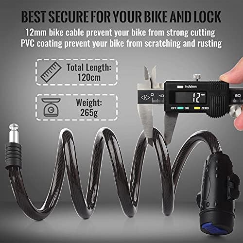 Keyed cable lock with mounting bracket 4 ft — photo 4