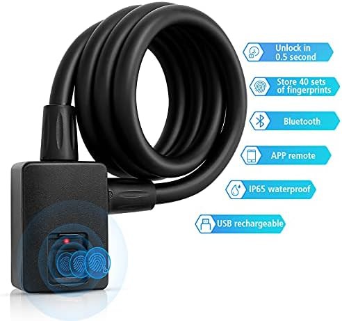Bluetooth and fingerprint smart cable lock — photo 3