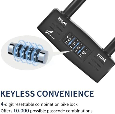 Keyless combination u-lock with five foot cable — photo 3