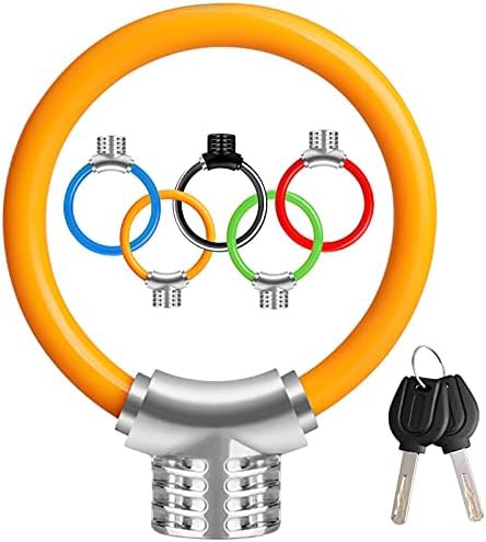 Orange portable ring style cable lock