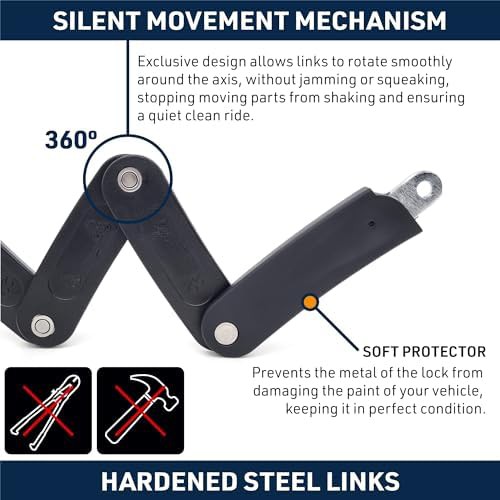 High security folding bike lock with keys — photo 3