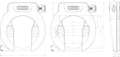 ABUS Pro Amparo frame lock black — photo 3