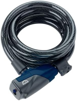 Armoured steel cable lock with drive cylinder
