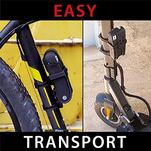 Stainless steel folding bicycle lock with transport support — photo 3