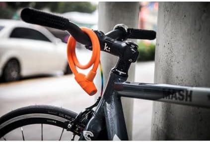 Ulac bicycle key silicone cable lock orange — photo 4