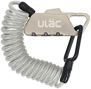 Silver mini combination cable padlock