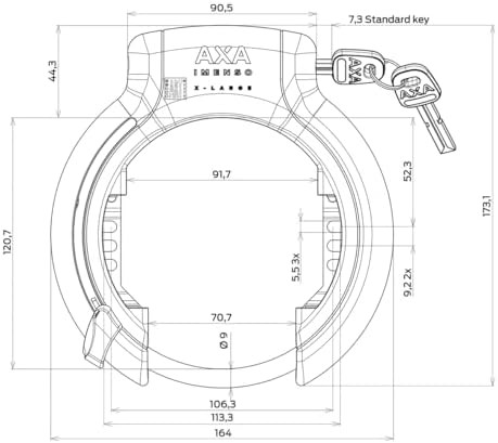Red and white imenso frame lock — photo 4