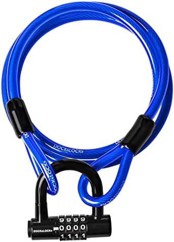 Looped security cable with combination u-lock