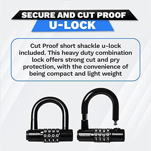 Coiled security cable set with u-lock — photo 3