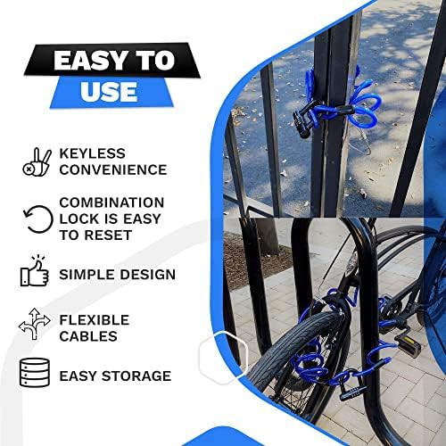 Coiled security cable set with u-lock — photo 5