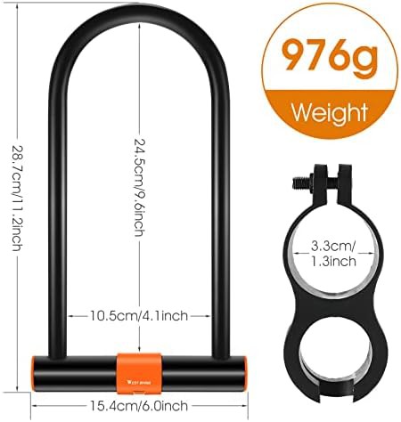 Carbon steel U-lock for scooters and bikes — photo 4