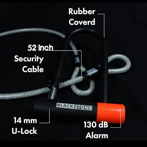 Heavy duty alarm u-lock with security cable — photo 4