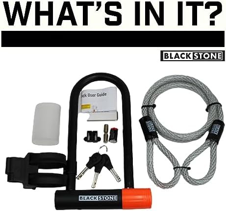 Heavy duty alarm u-lock with security cable — photo 5
