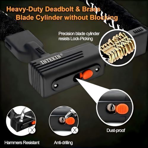 Portable heavy duty keyed chain lock four feet — photo 3
