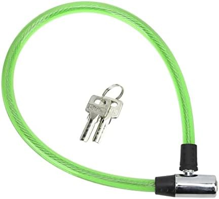 Green portable steel wire cable lock — photo 5