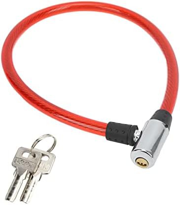 Lightweight black steel cable security lock