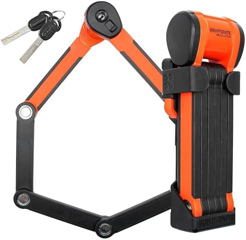 Orange folding high security e-bike lock