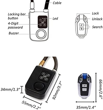 Four Digit Combination Alarm Cable Lock — photo 3