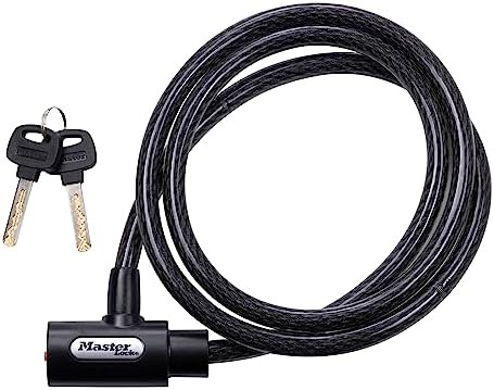 Five foot black keyed cable lock