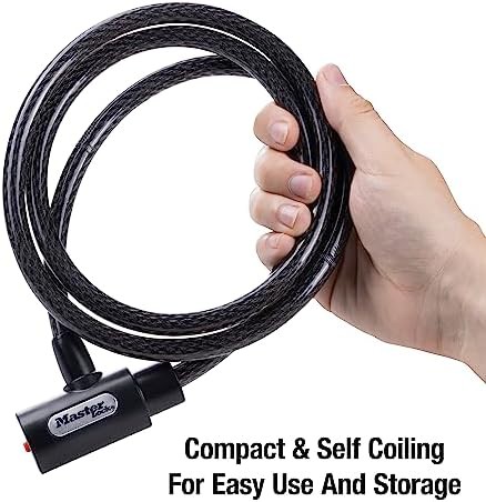 Five foot black keyed cable lock — photo 4