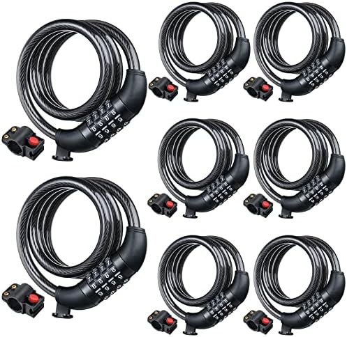 Hotop resettable combination cable lock 4 ft