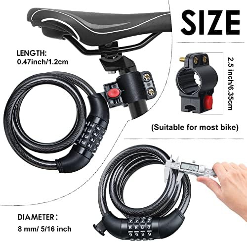 Hotop resettable combination cable lock 4 ft — photo 4
