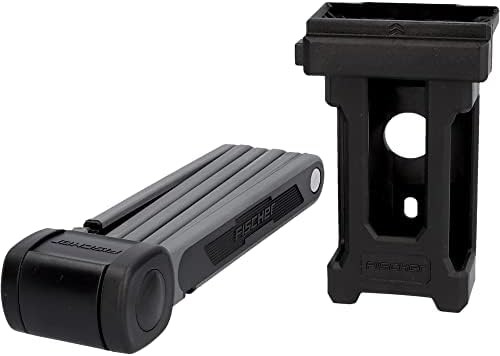 Black soft touch folding lock with bracket — photo 5