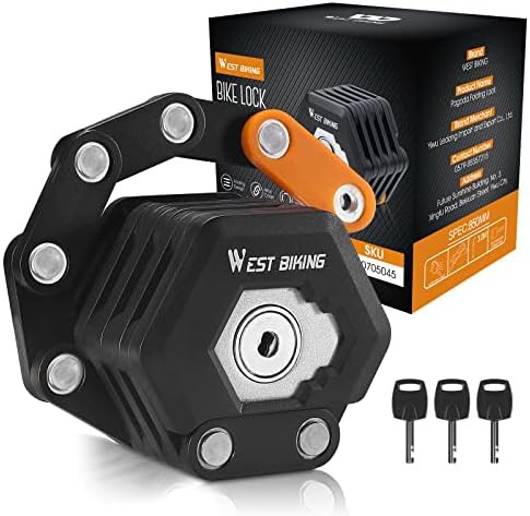 Compact folding bicycle lock with mounting bracket