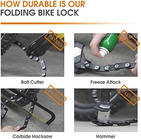 Compact folding bicycle lock with mounting bracket — photo 3