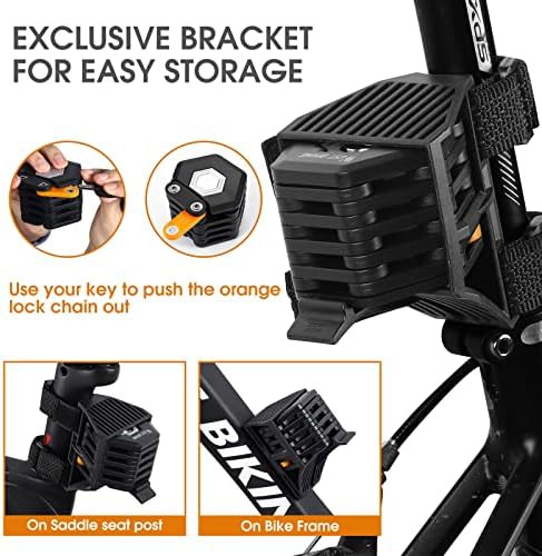 Compact folding bicycle lock with mounting bracket — photo 5