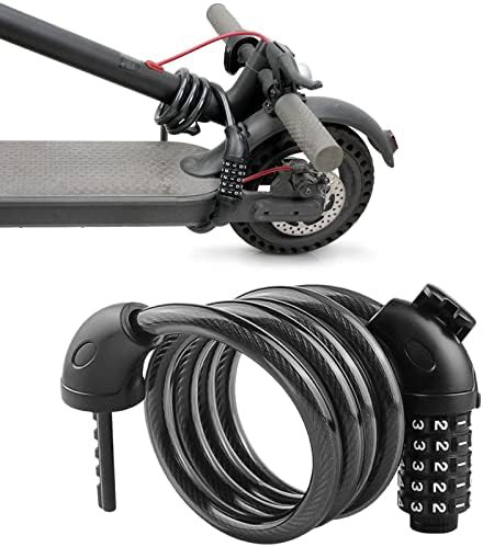 Flexible combination cable lock for scooters