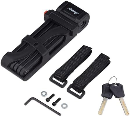 Keyed steel folding lock with mounting bracket