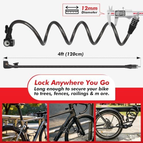 Four digit combination cable lock for ebikes — photo 4